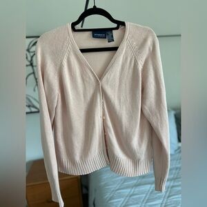 Liz Claiborne Light Pink Cardigan Sweater Silk/Cashmere